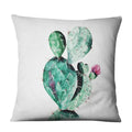 Luxurious Axyaa Succulent Cactus Flower Printed Linen Throw Pillow Case