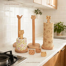 Axyaa Wooden Paper Towel Holder, Cartoon Lazy Rag Kitchen Rack