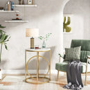 Axyaa 20” Round End Table: Stylish Sofa Side Coffee Cocktail Table