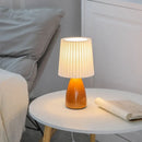 Axyaa Ceramic Pleated LED Table Lamp for Cozy Home Decor