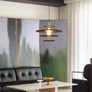 Axyaa Retro Walnut Wood Dining Pendant Light Vintage Style Solid Wood Table Bar Light