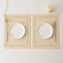 Axyaa Geometric Fabric Placemats Set for Christmas Table Decor