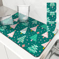 Axyaa Christmas Tree Drying Mat - Absorbent Dish Placemat