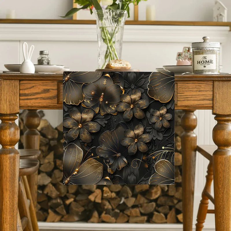 Axyaa 3D Effect Table Runner for Farmhouse Dining and Wedding Decor