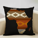 Axyaa Geometric Africa Pattern Sofa Pillow Cover Linen Cushion Case African Decor