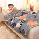 Axyaa Cartoon Pattern Velvet Blanket: Soft Comfort for Winter, Single Double Size