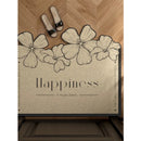 Axya Black Flower Silk Circle Floor Mat - French Retro Style
