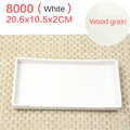 Axyaa Melamine European Rectangle Plate Set Glossy Wood Grain Finish