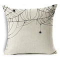 Axyaa Halloween Pattern Cushion Cover: Printed Linen Throw Pillow Case 45cm*45cm
