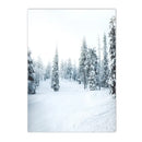 Axyaa Winter Lake Forest Owl Deer Snow Canvas Wall Art Print for Modern Home Decor