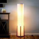Axyaa Retro Fabric & Wood Floor Lamp - Ideal for Living Room, Study, Bedroom