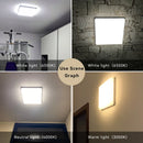 Axyaa Modern LED Kitchen Ceiling Lamp Square Chandelier Lighting Fixtures