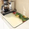 Axyaa Christmas Style Sink Mat, Coasters & Dining Table Accessories, English Letters Design