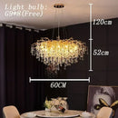 Axyaa Luxury Crystal Chandelier with Golden Base & Water Drop Decorations