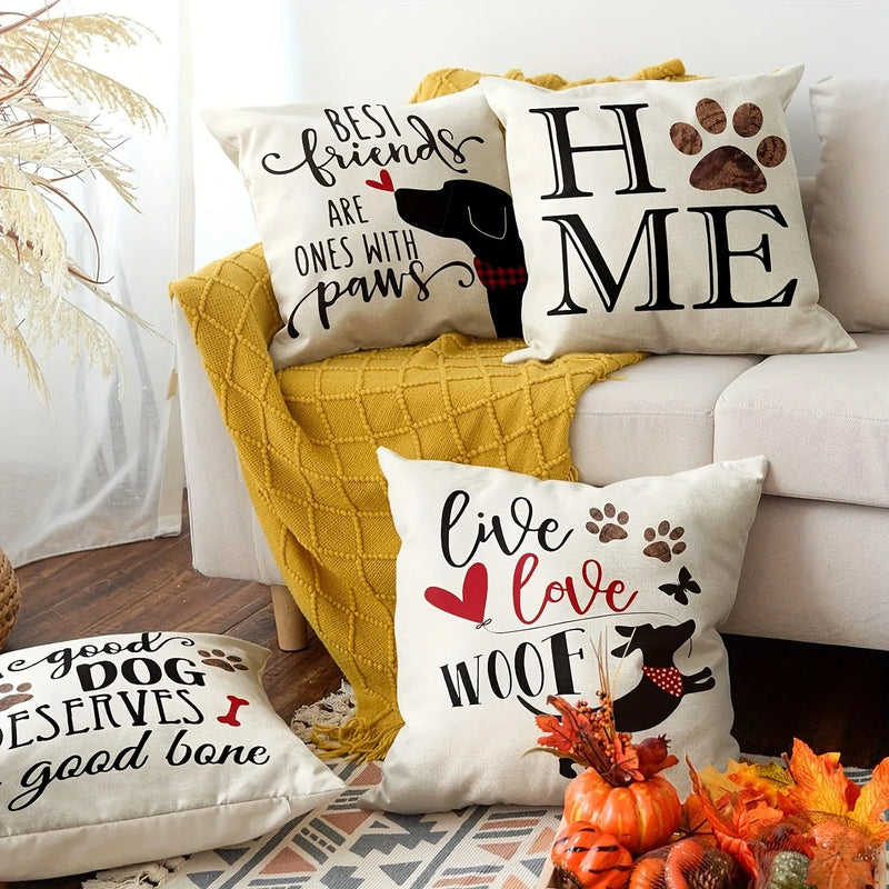 Axyaa Puppy Pattern Printing Pillowcase for Home Decor