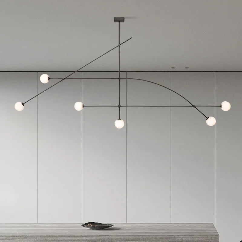 Axyaa Black Luminaire Pendant Chandelier for Modern Living Room Decor