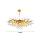 Axyaa Luxury Crystal Chandelier with Golden Base & Water Drop Decorations
