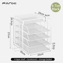 Axyaa Mesh Desk Organizer Stackable Paper Tray Stackable Desktop Document File Organizer