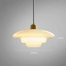 Axyaa Glass Pendant Chandelier, LED E27, Industrial Style for Kitchen Island and Living Room
