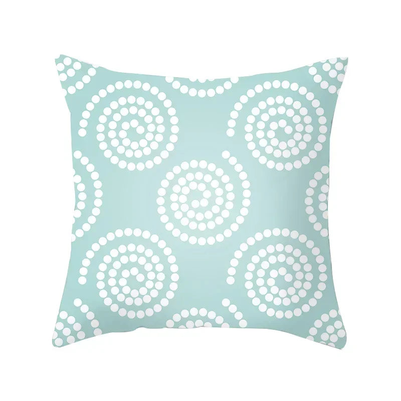 Modern Geometry Print Pillow Case for Home Decor by Axyaa - Mint Green Pillow Cover