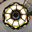 Axyaa Baroque Style Stained Glass Table Lamp Vintage Desk Small Bedside Bedroom Office Reading