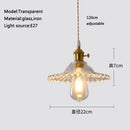 Axyaa Glass Pendant Chandelier Lighting E27 Hang Lamp for Home Decoration