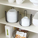 Axyaa Iron Dish Storage Rack: Removable Wire Bowl Drain Rack & Multi-Purpose Drawer Organizer