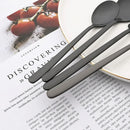 Axyaa Black & Gold Stainless Steel Cutlery Set - 20 Pieces