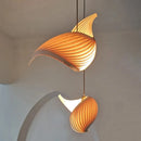 Axyaa Maple Pendant Lamp: Handmade Pleated Japanese Style Wooden Hanging Light