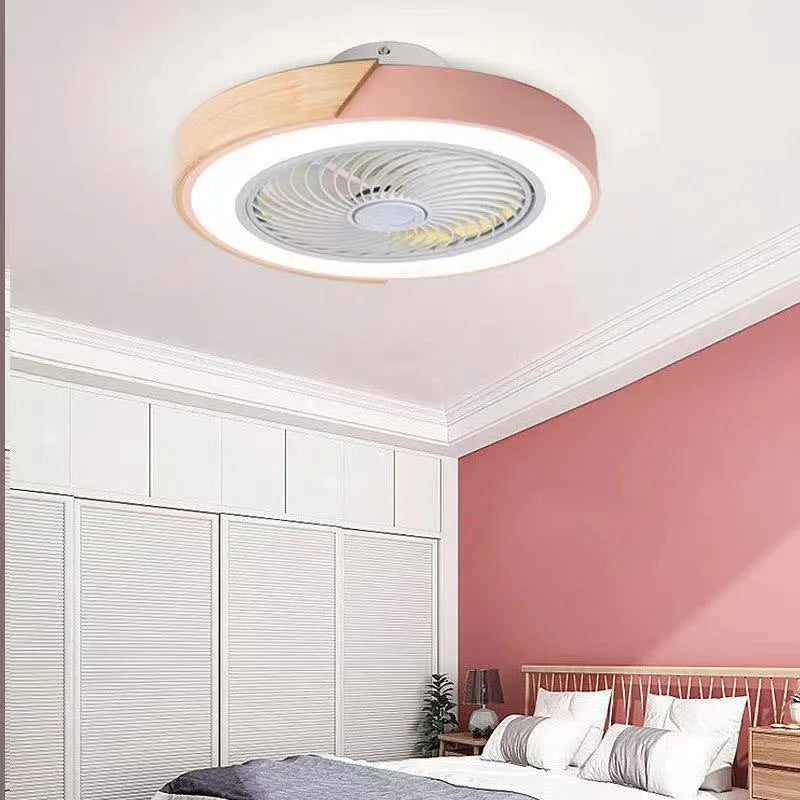Axyaa Ceiling Fan Light with Remote Control, Dimmable, 3 Color, Low Profile