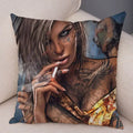 Axyaa Dark Gothic Tattoo Cushion Cover 45x45 cm