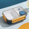 Axyaa 850ml Leakproof Bento Lunch Box with Sauce Box - Portable & Microwavable