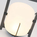 Axyaa White Acrylic Black Outdoor Floor Lamp for Garden Hotel Bedroom