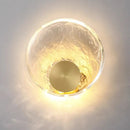 Axyaa Round Crystal Wall Light in Gold Chrome Finish