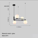 Axyaa Glass Ball Pendant Ring Light for Home Decor