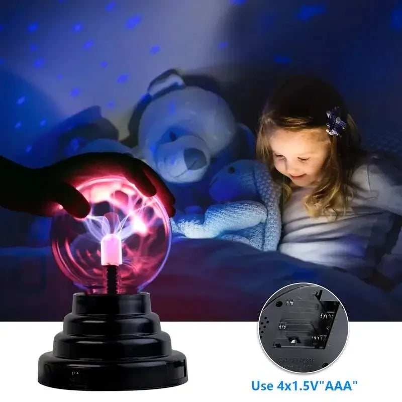 Axya 3" Plasma Ball Lamp Touch Sensitive Night Light for Kids Birthday