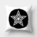 Axyaa Geometric Star Square Pillow Cover - Modern Home Decor Art Print