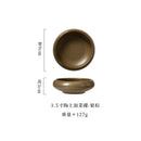 Axyaa Ceramic Sauce Plate Set - Japanese Style Coarse Pottery Small Dish