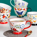 Axyaa Creative Milk Mug Large Capacity Ceramic Cup for Breakfast and Coffee.