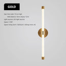 Axyaa Black Gold Iron Tube LED Wall Sconces for Living Room Bedroom Lighting