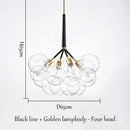 Axyaa Nordic Bubbleball LED Chandelier for Children's Room and Living Room