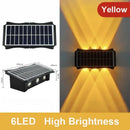 Axyaa Outdoor Solar Wall Lamp - Waterproof Up/Down Light for Porch, Balcony, Garden