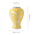 Axyaa Blue White Porcelain Ceramic Vase Chinese Retro Decor Flower Home Accessory