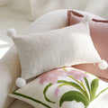 Axyaa Lily Jacquard Embroidery Pillow Cover for Sofa Living Room 45x45