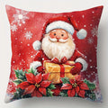 Axyaa Christmas Pillowcase - Red Santa Claus Snowman Sofa Cover - Home Decor Gift
