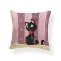 Axyaa Creative Fox Christmas Tree Cushion Cover - Retro Animal Sofa Decor Pillowcase