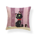 Axyaa Creative Fox Christmas Tree Cushion Cover - Retro Animal Sofa Decor Pillowcase