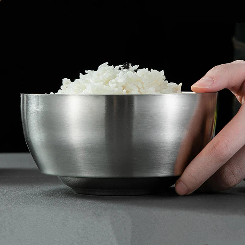 Axyaa Stainless Steel Thermal Insulated Rice Bowl Set