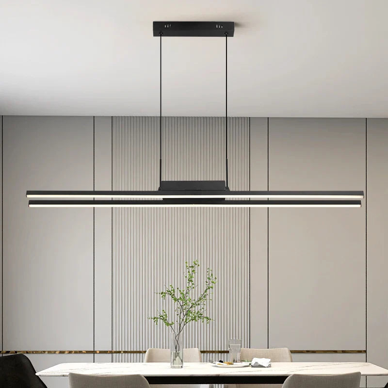Axyaa LED Pendant Chandelier Black Minimalist Design for Bedroom, Restaurant, Living Room