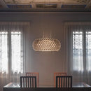 Axyaa Modern Acrylic LED Chandelier in Transparent Gold for Indoor Lighting